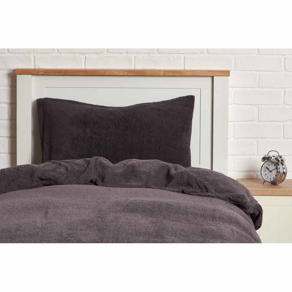 grey teddy duvet